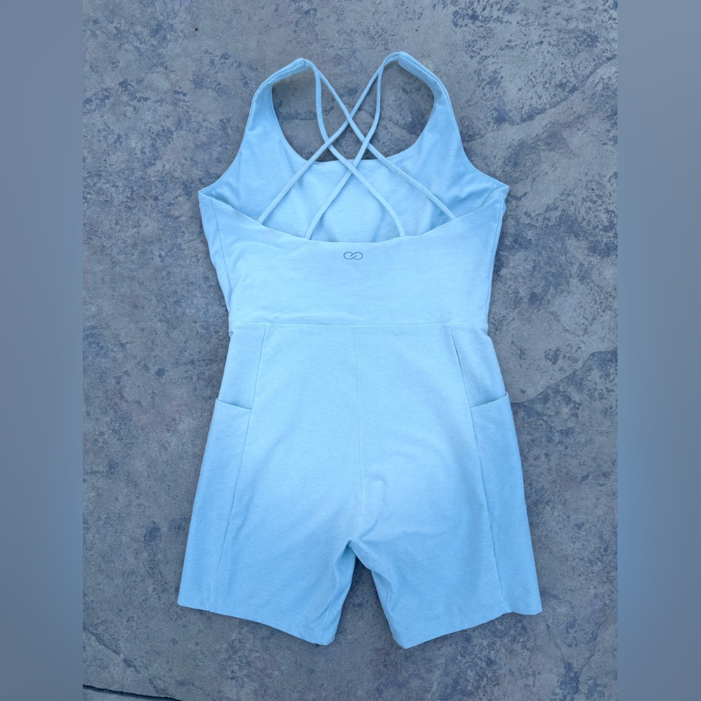 Dalia by Carrie Underwood Light Blue Romper size medium athletic tennis
